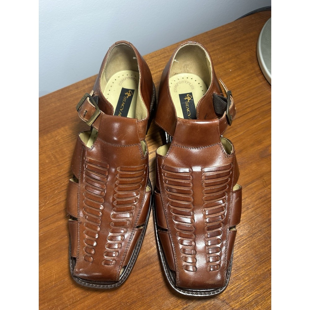 Stacy Adams Brown Leather Fisherman Sandals Brown Size 9.5